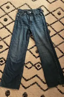 Medium Wash High-Rise Baggy Jeans