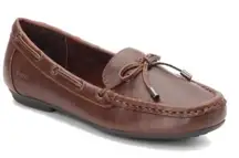 B.O.C. Dark Brown Carolann Leather Moccasin Driving Loafers Boat Shoes 10 Wide