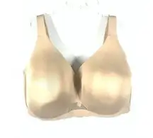 Cacique Women's Satin No-Wire Lind Smooth Lightly Lined Full Coverage Bra Nude 4