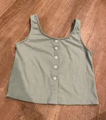 Button Up Tank Top Shirt
