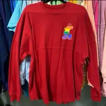 Disney parks cast member exclusive rainbow pride Mickey Mouse spirit jersey M