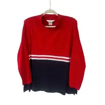 Misook pullover sweatet red white and blue sz XL