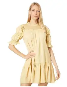 MOON RIVER Smocked High Neck Short Dress - SZ L