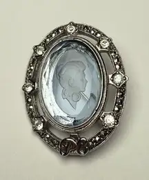 Vintage Silver Tone Avon Blue Camel President's Recognition Program Brooch Pin