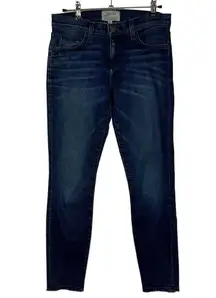 Current Elliot Size 26 Jeans Wallace Released Frayed Hem Skinny Low Rise Dark