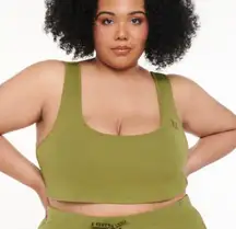 Savage X Fenty Rib Sleep Crop Top - Green Olive