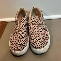 JustFab Cheetah Print Slip On Sneakers