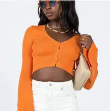 courtney Flare Sleeve Cardigan Orange