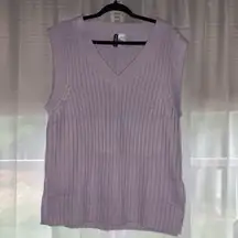 H&M Lilac Sweater V-Neck Vest