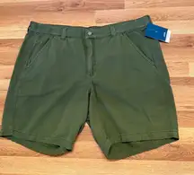 JAG Jeans Women's Tailored Shorts 22W Plus‎ Size Moss Green NWT Summer Casual