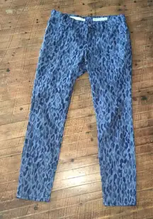 Anthropologie Pilcro leopard spot mid-rise cropped skinny jeans