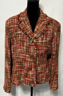 Style & Co. Multicolored Woven jacket‎ size 14P
