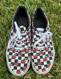 Vans Authentic Checkerboard Cherry Print Sneakers – Women’s 7.5
