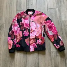 Cameo rose zip front jacket