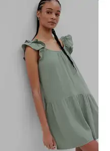 NWT GAP Crinkle Gauze Tank Mini Dress Sz 2XL Peasant Prairie Cottage Boho Beach