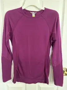 Smartwool Purple Fuschia Women’s Merino Wool Base Layer Size Medium FLAWS