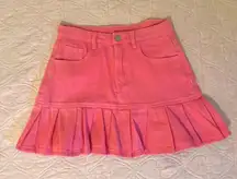 Hot pink Demin Skirt