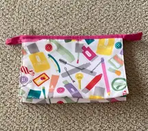 NEW Clinique Cosmetic Case Abstract Beauty Tools Makeup Bag Multipurpose NWOT