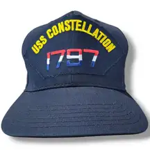 USS Constellation 1797 Hat Sz M/L By CH California Headwear Vintage Snapback Hat Unisex Hat 