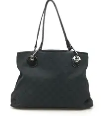 Vintage GG Black Canvas & leather Tote