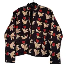 Quilted Tulip Cotton Button Up Cotton Jacket