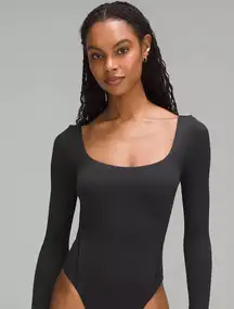 Wundermost Square Neck Long Sleeve Bodysuit