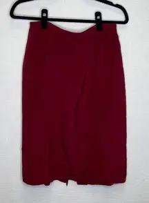 Kasper l‎ 100% Silk Burgundy Maroon Skirt 6