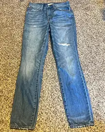Madewell Rigid‎ Skinny Distressed Jeans Medium Wash Size 26