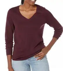 Amazon Essentials Plus Size 4X V-Neck Sweater Burgundy