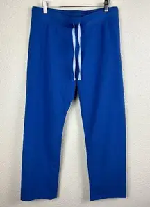 FIGS Technical Collection Scrub Pants Size Medium Blue Drawstring Waist