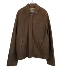 80s Vintage Wilsons Leather Brown Leather Jacket Men's Medium Motorcycle Jacket