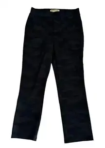 Democracy High Rise Ab Technology Ponte Knit Camo Print Pants Black SZ XS # 1946