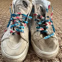 White high top Vans women’s 8.5 men’s 7