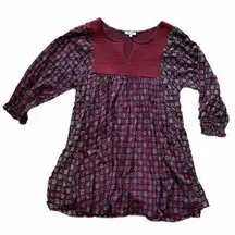 JODIFL Rayon Boho V-neck‎ Tunic Dress Size Medium