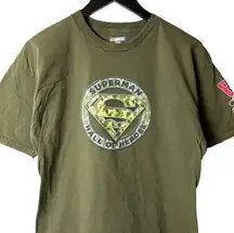 2014 Superman Hall of Heroes Dale Jr T Shirt Green Large L Graphic Tee Solid