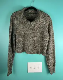 Lauren Ralph Lauren Jeans Co. Marled Knit Sweater Women’s XL Black White Cropped