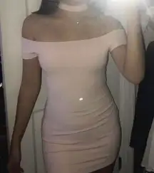 Baby Pink Choker Bodycon Dress