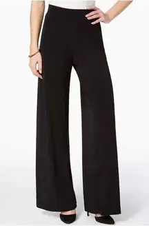 Ny Collection  Black Comfortable Stylish Wide-Leg Palazzo Pants Size XL Petite