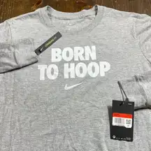 Nike Born to Hoop Basketball T-Shirt Womens Large Long Sleeve Gray New Tags