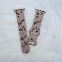 New Floral Watch Band For Apple Watch Series  38mm / 40mm / 41mm in Latte