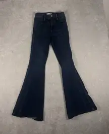 kancan high rise flare 23 dark wash