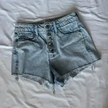 Good American High-Waisted Denim Shorts
