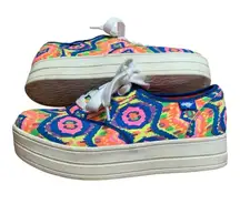 Rocket Dog women's size 8 electric boogie cotton platform sneakers