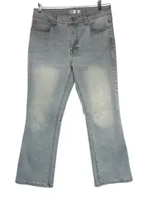 89th & Madison Womens Size 14P Light Wash Flare Jeans High Rise Denim effortless