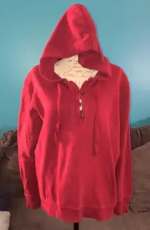 Eddie Bauer Button-Up Hooded Sweatshirt, T2XL