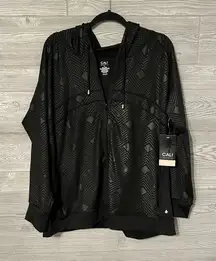 Cali‎ Sport Mesh Insert Full Zip Stretch Hooded Runner Track Jacket size 3X