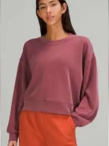 lululemon Perfectly Oversized Cropped Softstreme Sweatshirt Mulled Wine Size 14