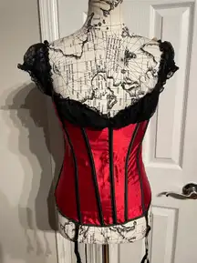 Vintage y2k Lace Corset Steampunk Victorian Gothic Satin 