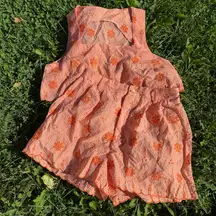 NWOT Orange Gingham Floral Set