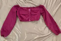 Off the Shoulder Cargo Cropped Top